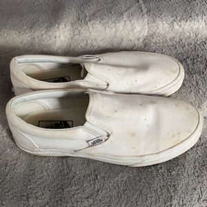 Women’s white slip on vans